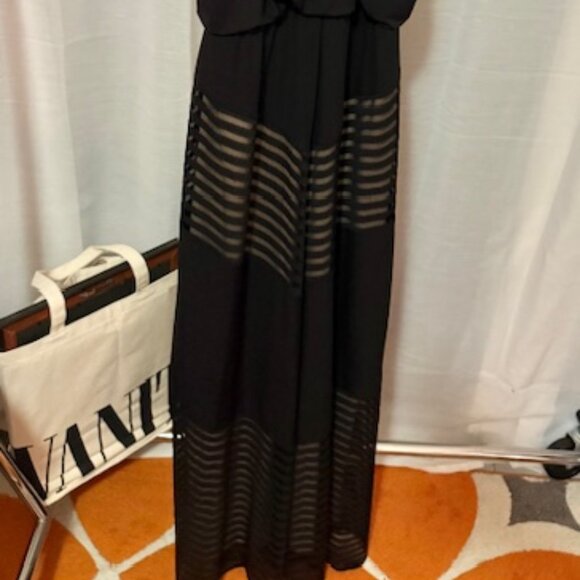 London Times Black Mesh Panel Maxi - Picture 2 of 2